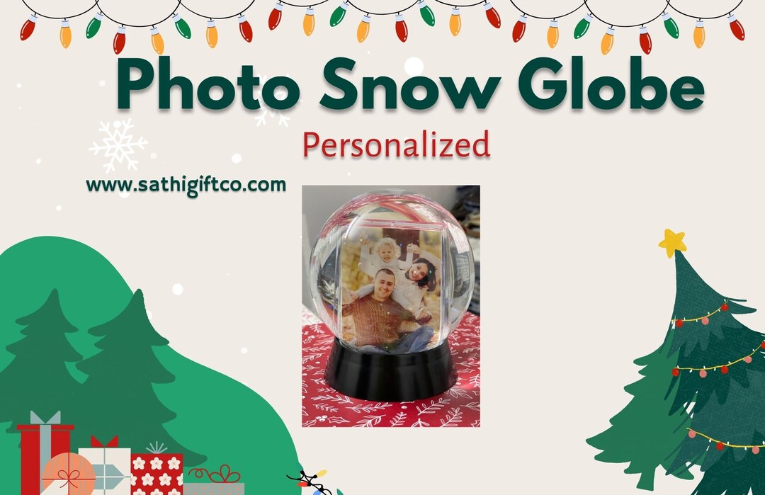 Personalized Photo Snow Globe Frame christmas Gift for Her, Him, Mother, Father, Siblings ...