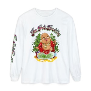 The Pot Buddha™ Original Logo Long Sleeve Shirt | Mindful Streetwear | Cannabis Culture Apparel
