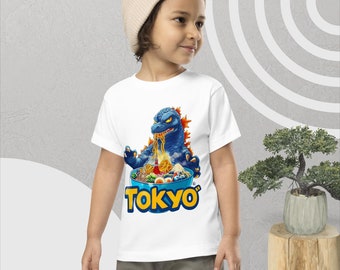 Gojira (Godzilla) - Édition de ramen de Tokyo. T-shirt à manches courtes pour tout-petit