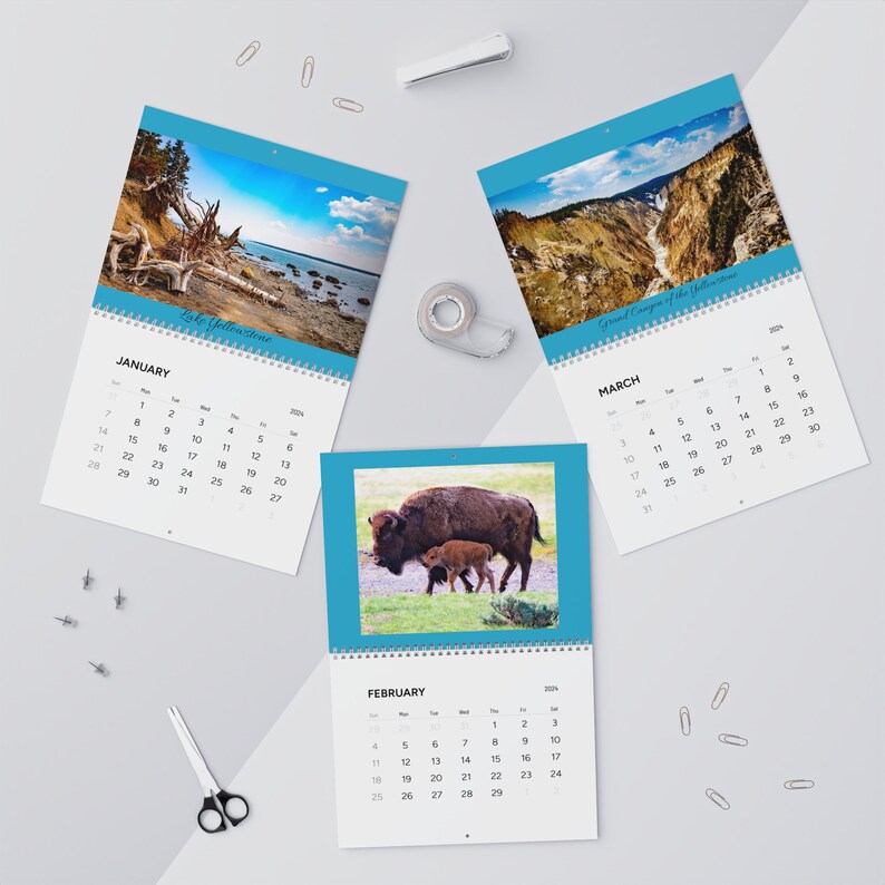 Yellowstone Wall Calendar 2024 Etsy