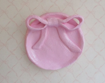 Coquette Bow Ring Trinket Dish - Jewelry Tray, Catchall, Ring Holder, Cottagecore, French Aesthetic, Pinterest Girl Decor, Girly, Easter