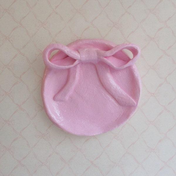 Coquette Bow Ring Trinket Dish - Jewelry Tray, Catchall, Ring Holder, Cottagecore, French Aesthetic, Pinterest Girl Decor, Girly, Easter