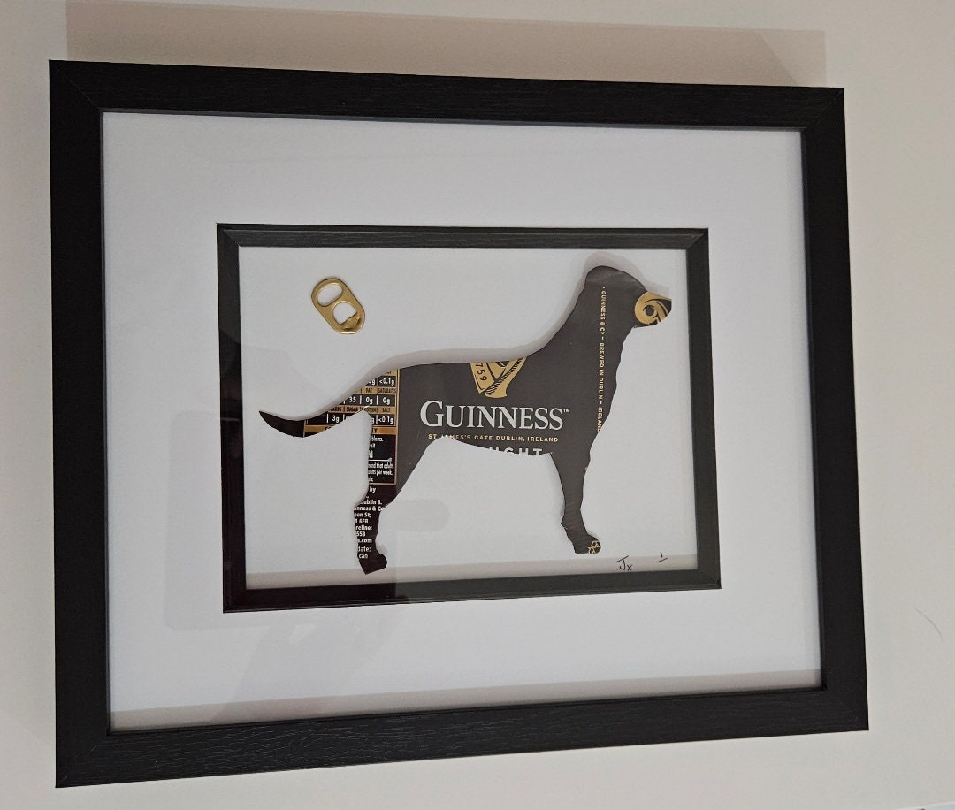 Guinness Can Art Labrador Frame - Etsy