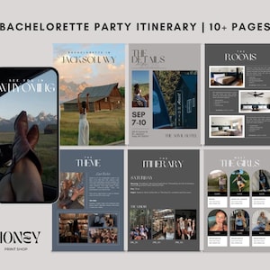 Bachelorette Party Itinerary Template | Editable Canva Template | Digital Download Weekend Itinerary