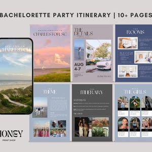 Bachelorette Party Itinerary Template | Editable Canva Template | Digital Download Weekend Itinerary