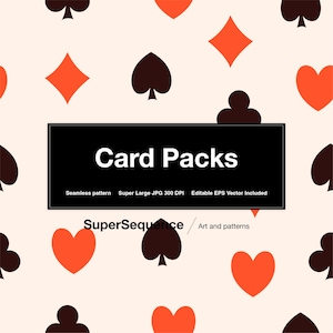 Pacotes de cartas ilustrados - Padrão de repetição contínua vetorial, fundos, papel de embrulho digital para impressão, materiais de arte digital