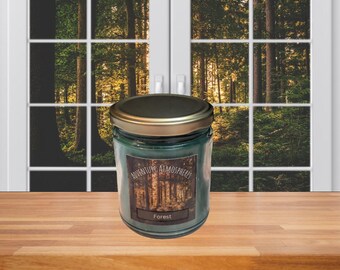 Forest (Petrichor, Moss) Scent Adventure Candle (Books, Video Game, Movie, TTRPG Atmosphere Enhancer)