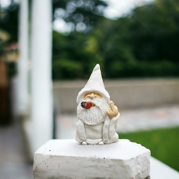 Nain de jardin féerique drôle fumeur | Nain sorcier blanc, Statue d'extérieur, Sculpture naine de jardin, Décoration de jardin, Figurine de jardin, Décoration d'intérieur