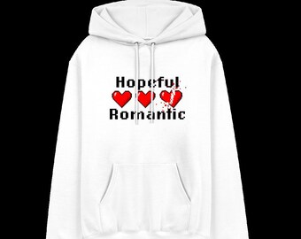 romantic heart hoodie with positive affirmation for valentines day lovers