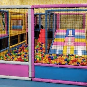 Indoor Soft Play Ball Pitt, Slide, Climbing and Walking Track Set, Safe Net, Foam Covered, Children&#39;s Playground Ball Pitt, 236Wx200Lx78H