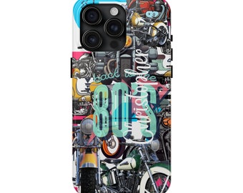 Collage Moto Era Vintage Phone Cases, personalized name, iphone 15, iphone 14, iphone 13, iphone 12 Pro Max case.