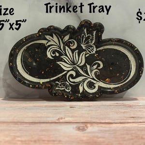 Handmade Decorative Trinket Tray for Jewelry and Essentials - Elegant 8x5 Inch Valet Station and Organizer