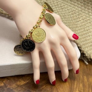 Coin Bracelet for Women,Coin Bracelet, Middle Eastern Charm Jewelry, Arab Jewelry, African Jewelry, Bracelets