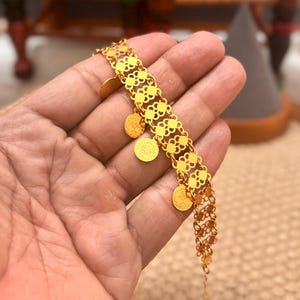 Lira Bracelet, Coin Bracelet, Gold Plated Bracelet, Wedding Jewelry Bracelet, Gold Bracelet, Ancient Coin Jewelry, Middle Eastern Jewelry