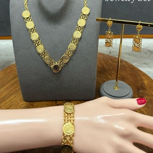 24k Dubai Gold Plated Jewelry set, Gold Jewelry Set for Women