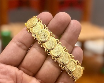 Coin Bracelet, Dubai Gold Plated Bracelet, Wedding Jewelry Bracelet, Gold Bracelet, Ancient Coin Jewelry Bracelet, Arab/Middle East Jewelry
