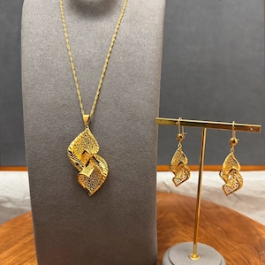 24k Dubai Gold Plated Jewelry set, Gold Jewelry Set for Women, African Jewelry