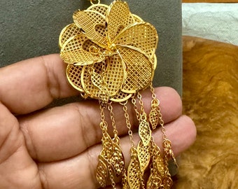 Conjunto de joyas bañadas en oro de Dubái de 24 quilates, conjunto