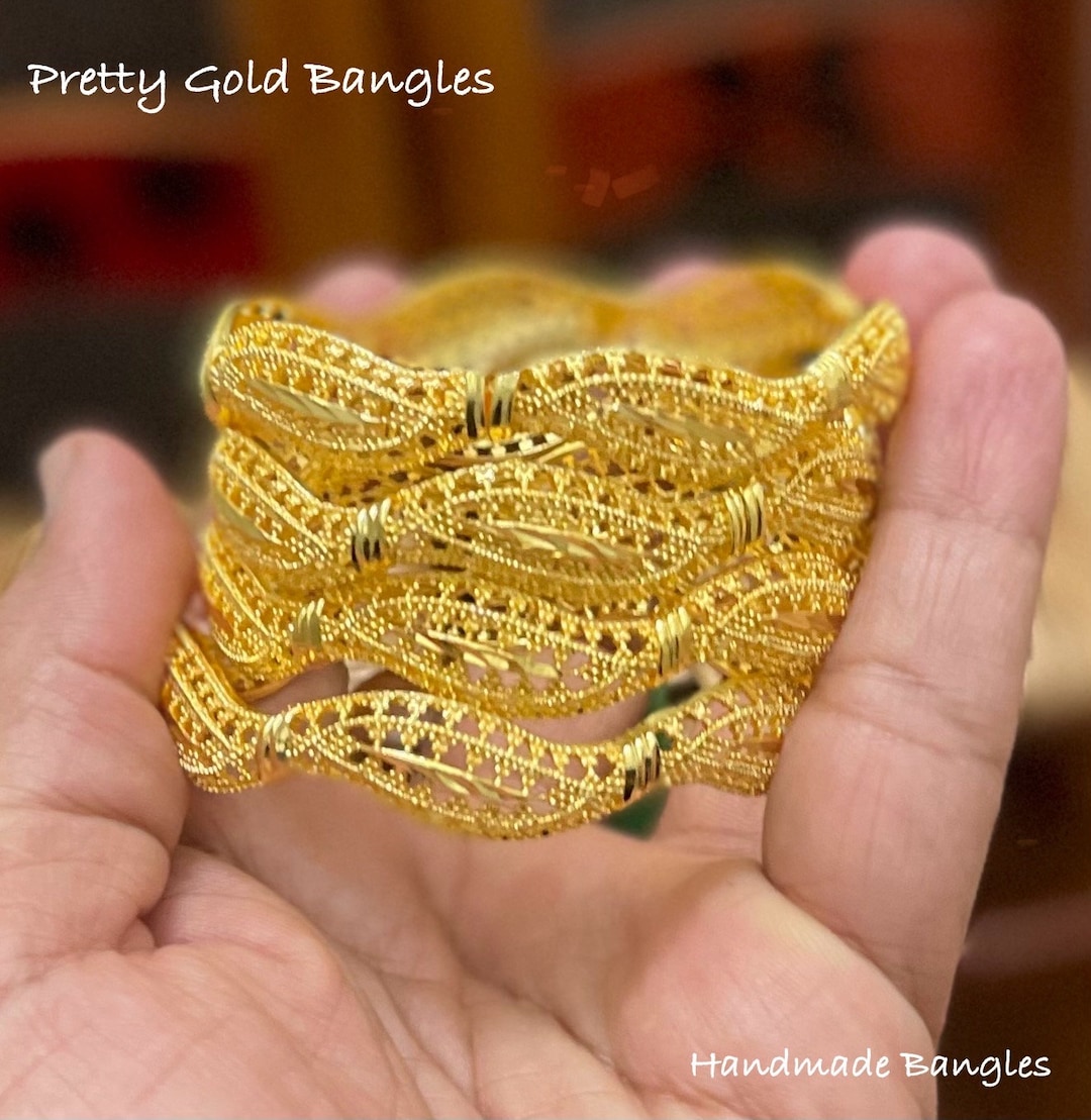 Dubai Gold Bangles Wedding Gold Bangles Gold Bangles Gold Etsy