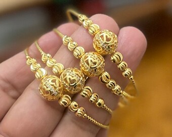 Gold Bangles, 24k Gold Plated bangles,  Adjustable Bangle, Women's Jewelry Bangle, Gift for Her