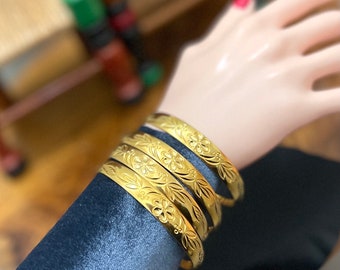 Gold Bracelet for Women, Adjustable Bracelet, 18k Dubai Gold plated Bracelet, Cuff Bracelet, Gift for Her