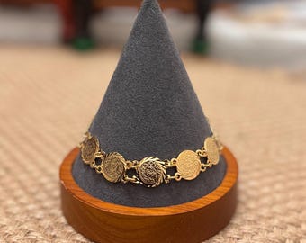 18K Gold Filled Coin Bracelet - Dainty Handmade Jewelry