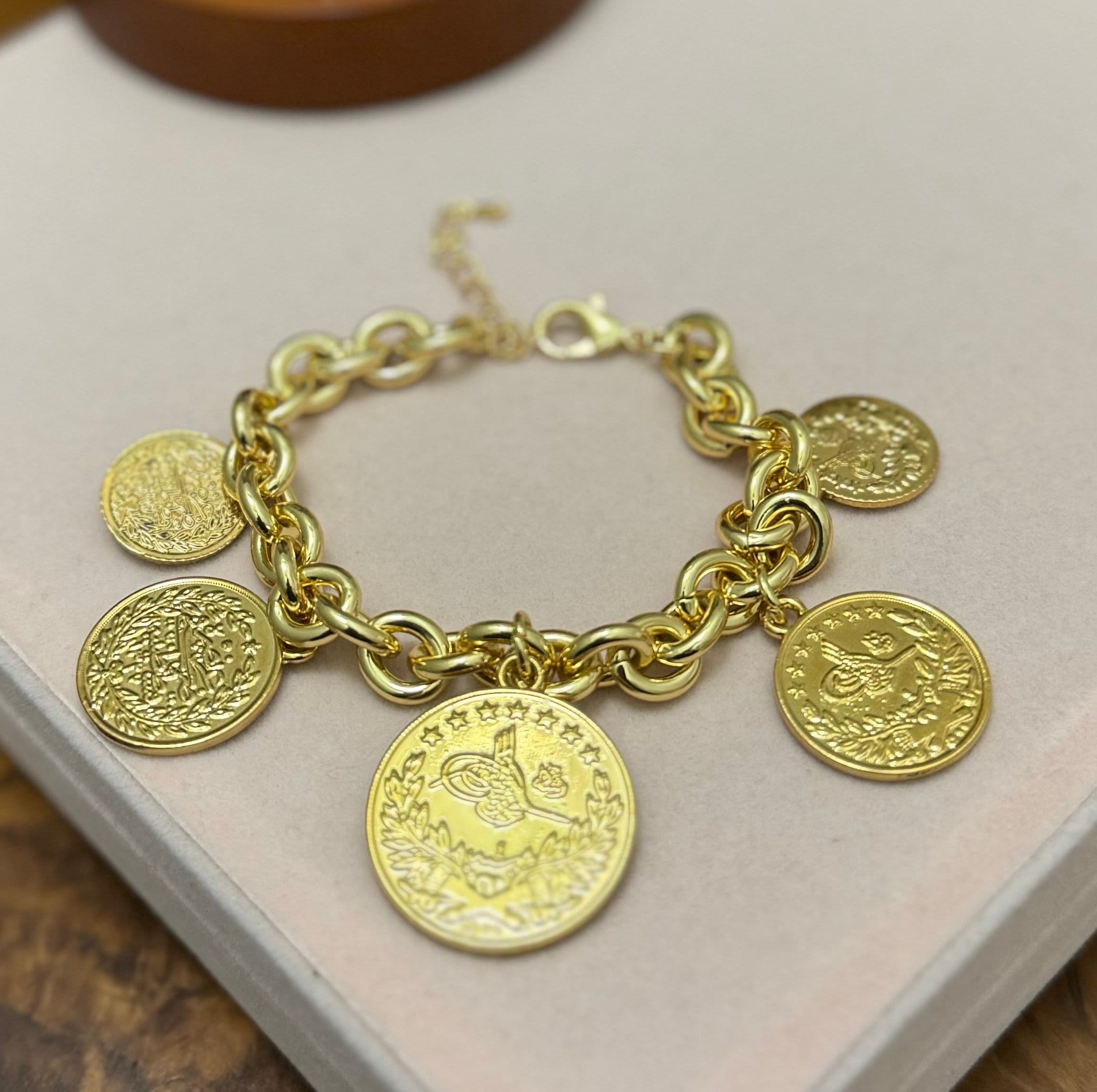 Lira Bracelet, Bracelet for Women, Coin Bracelet, Middle Eastern