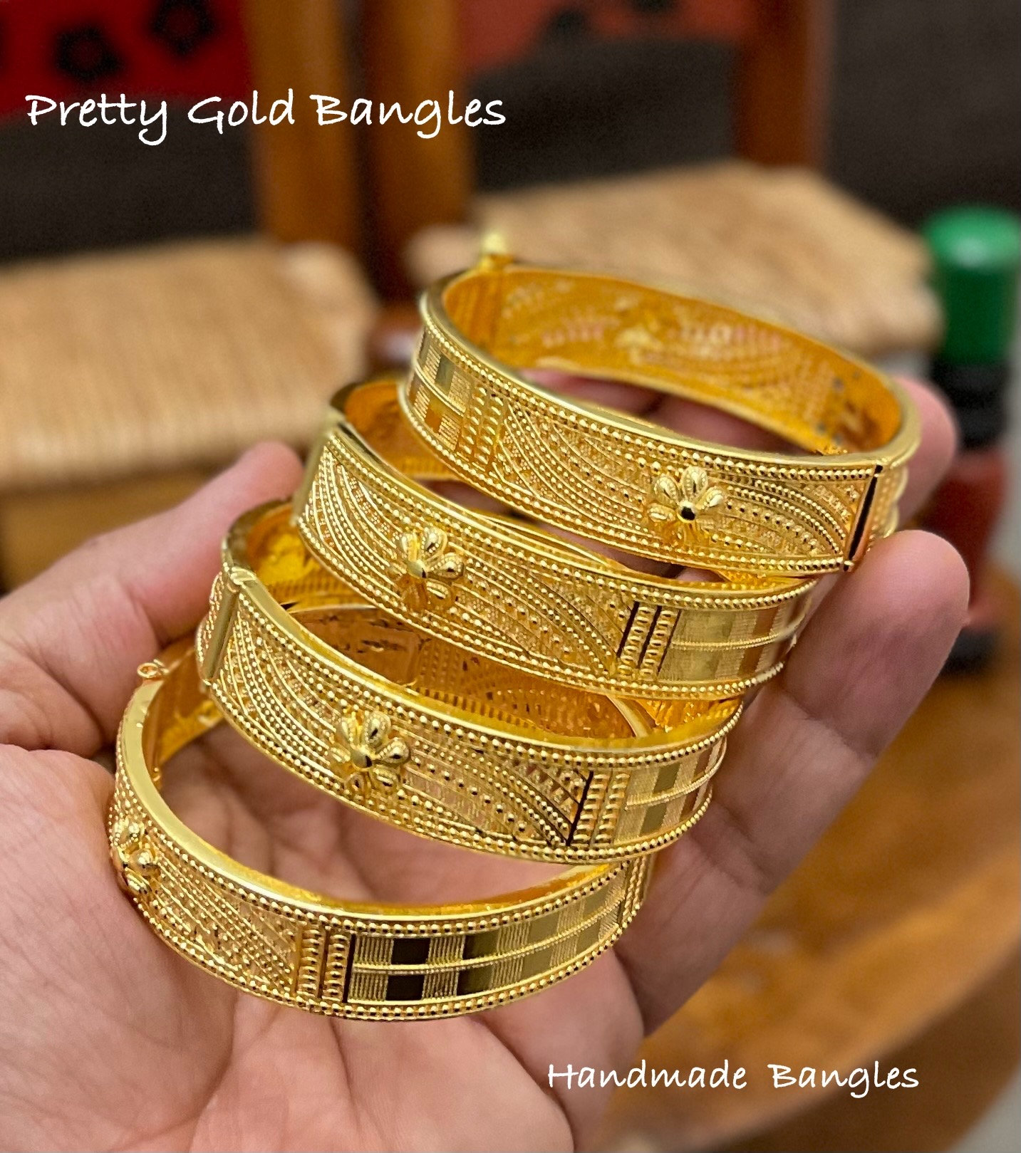 Bangles, Gold Bracelet, Gold Bangles Gift for Women, Wedding Gold