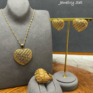 24k Dubai Gold Plated Jewelry set, Gold Jewelry Set for Women