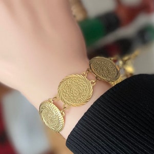 Coin Bracelet Gift for Women, Arab and Middle Eastern Jewelry Fashion, Muslim Jewelry, Gift for Her