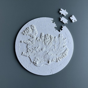 Puzzle 3D con relieve de Islandia, 25 cm, decoración de pared y escritorio