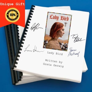 Guión de película Lady Bird Guión de película Regalo para cinéfilos Regalo para amantes del cine Idea de regalo Recuerdos de películas Regalo para un amigo Ideas de regalo Regalos