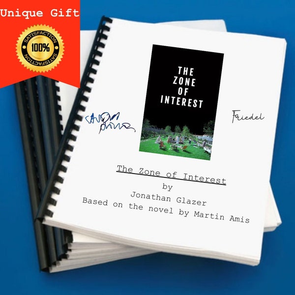 The Zone of Interest Movie Script Screenplay Gift for Film Buffs Gift for Movie Lovers Gift Idea Movie Memorabilia Gift for Friend Gift Idea