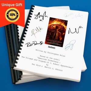 Oppenheimer Movie Script Gift for Friends Screenplay Gift for Movie Lovers Memorabilia Movie Gift Ideas for Friends Movie Memorabilia Gift
