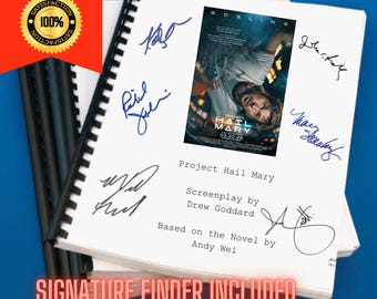 Project Hail Mary Movie Script Screenplay Gift for Film Buffs Gift for Movie Lovers Gift Idea Movie Memorabilia Gift for Friend Gift Ideas