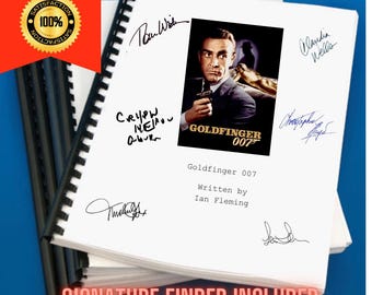 Goldfinger 007 James Bond Movie Script Screenplay Gift for Film Buffs Gift for Movie Lovers Gift Idea Movie Memorabilia Gift for Friend Gift