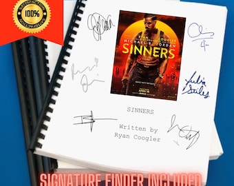 Sinners Movie Script Screenplay Gift for Film Buffs Gift for Movie Lovers Gift Idea Movie Memorabilia Gift for Friend Gift Ideas