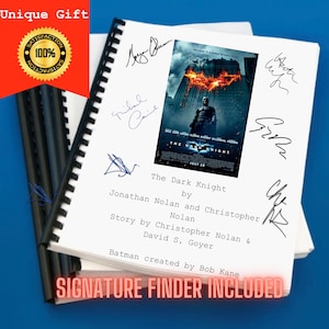 The Dark Knight Movie Script Screenplay Gift for Film Buffs Gift for Movie Lovers Gift Idea Movie Memorabilia Gift for Friend Gift Ideas