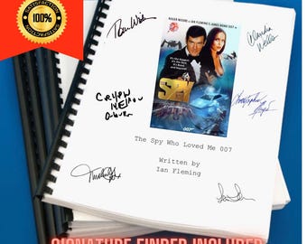 The Spy Who Loved Me 007 James Bond Movie Script Screenplay Gift for Film Buffs Gift for Movie Lovers Gift Idea Movie Memorabilia Gift