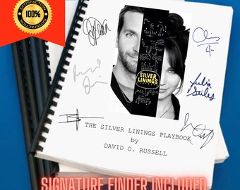 The Silver Linings Playbooks Movie Script Screenplay Gift for Film Buffs Gift for Movie Lovers Gift Idea Movie Memorabilia Gift for Friend
