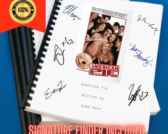 American Pie Movie Script Screenplay Gift for Film Buffs Gift for Movie Lovers Gift Idea Movie Memorabilia Gift for Friend Gift Ideas Gift