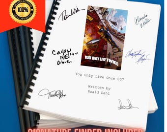 You Only Live Once 007 James Bond Movie Script Screenplay Gift for Film Buffs Gift for Movie Lovers Gift Idea Movie Memorabilia Gift