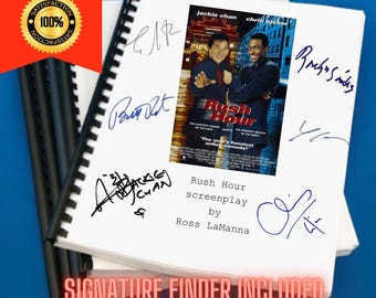 Rush Hour Movie Script Screenplay Gift for Film Buffs Gift for Movie Lovers Gift Idea Movie Memorabilia Gift for Friend Gift Ideas Gift