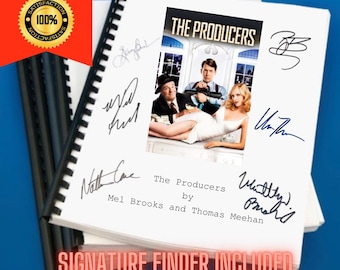 The Producers (2005) Movie Script Screenplay Gift for Film Buffs Gift for Movie Lovers Gift Idea Movie Memorabilia Gift for Friend Gift