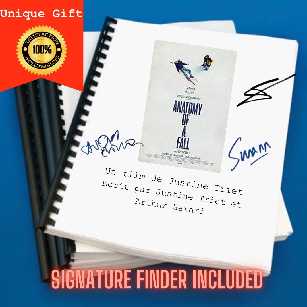 Anatomy of a Fall Movie Script Screenplay Gift for Film Buffs Gift for ...