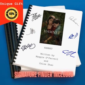 Roteiro de filme Hamnet - Presente para cinéfilos - Presente para amantes do cinema - Ideia de presente - Lembranças de filmes - Presente para amigo - Ideias de presentes