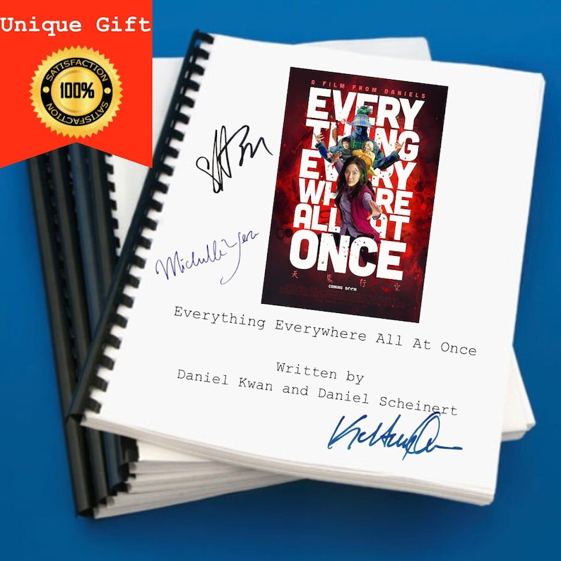 Everything Script Everything Everywhere All at Once Movie Script Screenplay Gift for Film ...
