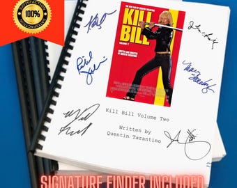 Kill Bill 2 Movie Script Screenplay Gift for Film Buffs Gift for Movie Lovers Gift Idea Movie Memorabilia Gift for Friend Gift Ideas Gifts