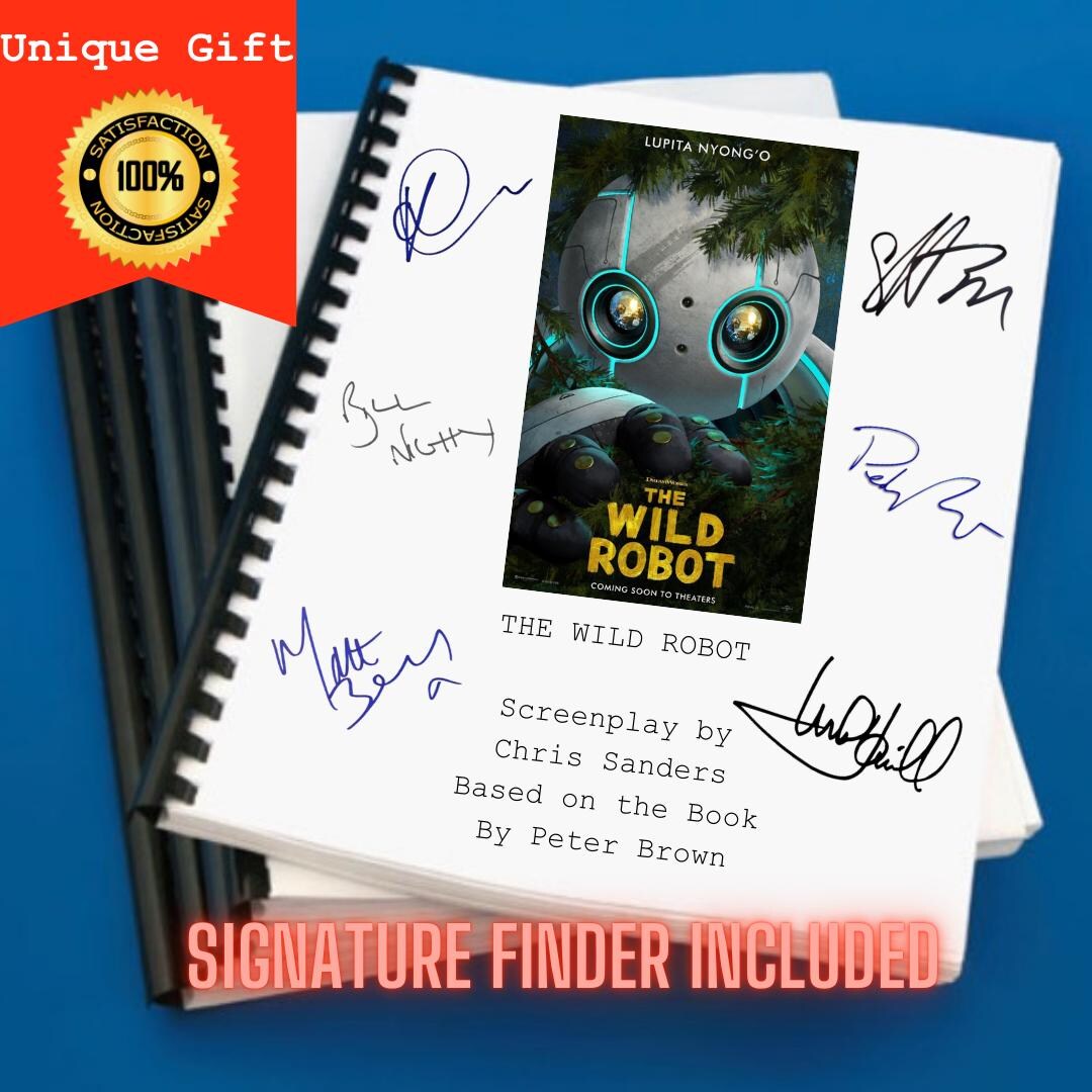 Wild Robot Movie Script Screenplay Gift for Film Buffs Gift