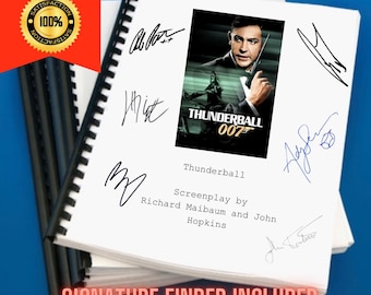 Thunderball 007 Movie Script Screenplay Gift for Film Buffs Gift for Movie Lovers Gift Idea Movie Memorabilia Gift for Friend Gift Ideas